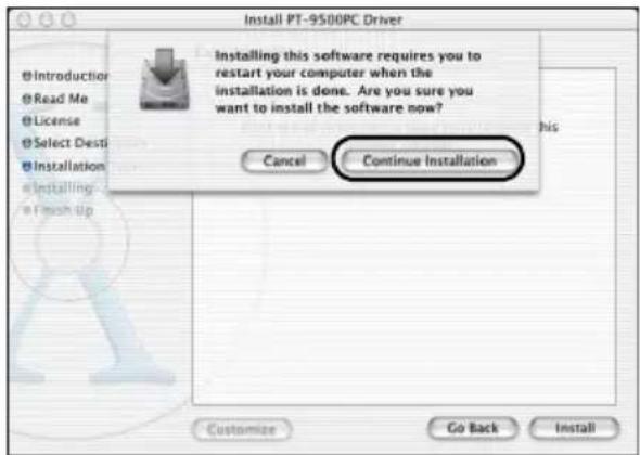BROTHER PTouch 9500PC - Klik op [Continue Installation] als u.    verder wilt gaan met de installment. - 1