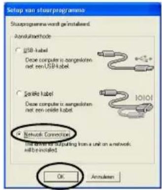 BROTHER PTouch 9500PC - Selecteer Netwerkverbinding en klik op [OK]. - 1