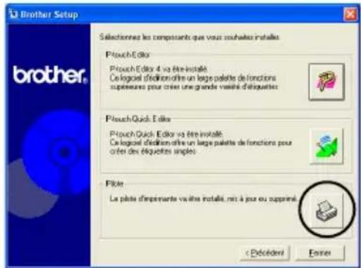BROTHER PTouch 9500PC - Cliquez sur le bouton du Pilote. - 1