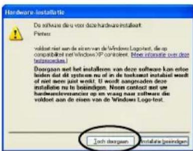 BROTHER PTouch 9500PC - Klik op [Toch doorgaan]. - 1