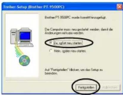 BROTHER PTouch 9500PC - Befolgen Sie die Anweisungen in den nun am Bildschirm angezeigten Dialogfeldern und starten Sie die Installation. - 2