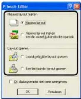 BROTHER PTouch 9500PC - Selecteer de lay-out. - 1