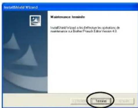 BROTHER PTouch 9500PC - Cliquez sur [Terminer]. - 1