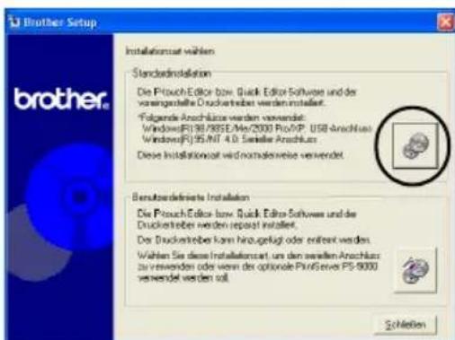 BROTHER PTouch 9500PC - Schalten Sie den Computer ein und legen Sie die mitgelieferte CD-ROM in das CD-ROM-Laufwerk ein. - 4
