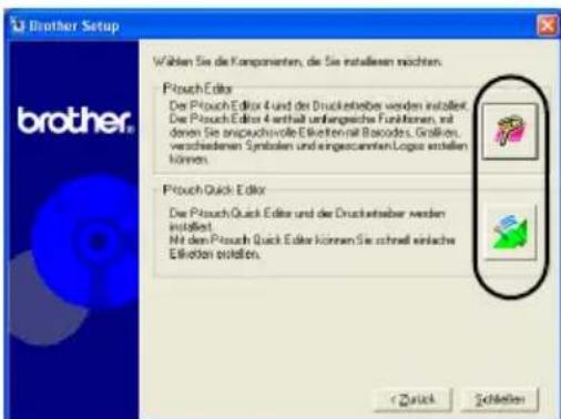 BROTHER PTouch 9500PC - Schalten Sie den Computer ein und legen Sie die mitgelieferte CD-ROM in das CD-ROM-Laufwerk ein. - 6