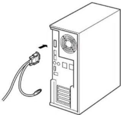 BROTHER PTouch 9500PC - Entfernen Sie den Kabelbinder vom mitgelieferte seriellen Datenkabel. - 10