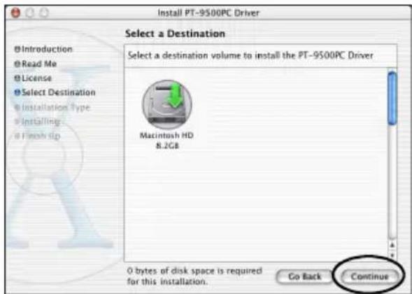 BROTHER PTouch 9500PC - Klik op [Continue]. - 8