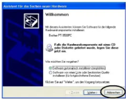 BROTHER PTouch 9500PC - ■P-touch-9500PC an USB-Anschluss anschließen - 1