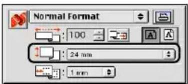 BROTHER PTouch 9500PC - Stel de breedte van het label in op 24 mm. - 1