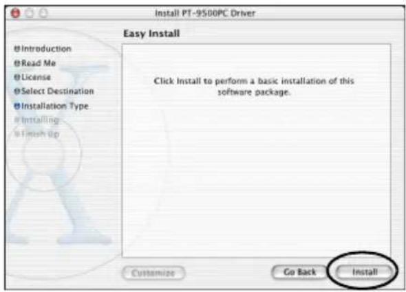 BROTHER PTouch 9500PC - Klik op [Install]. - 1