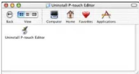 BROTHER PTouch 9500PC - Double-cliquez sur Uninstall P-touch Editor. - 1