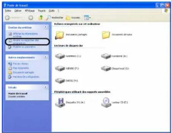 BROTHER PTouch 9500PC - Double-cliquez sur l'icone Poste de travail, puis cliquez sur Ajouter ou supprimer des programmes. - 1