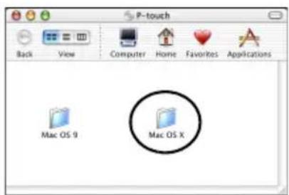 BROTHER PTouch 9500PC - Double-cliquez sur le dossier Mac OS X. - 1