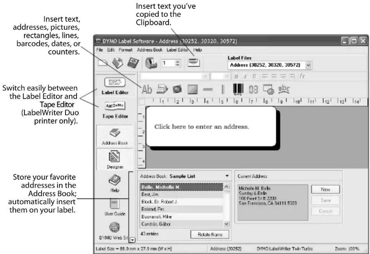 DYMO LabelWriter 400 - To print your first label - 1