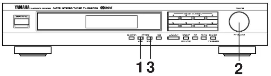 YAMAHA TX592 - Calling a program of your desired program type from among preset RDS stations (PTY SEEK) - 1