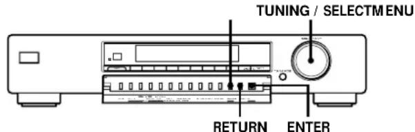 TUNING / SELECTMENU RETURN ENTER