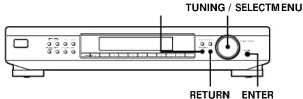 TUNING / SELECTMENU RETURN ENTER