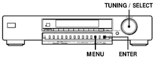 TUNING / SELECT MENU ENTER
