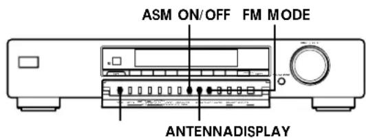 ASM ON/OFF FM MODE ANTENNADISPLAY