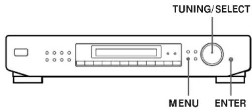 TUNING/SELECT MENU ENTER