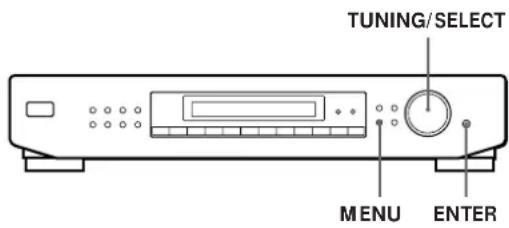 TUNING/SELECT MENU ENTER