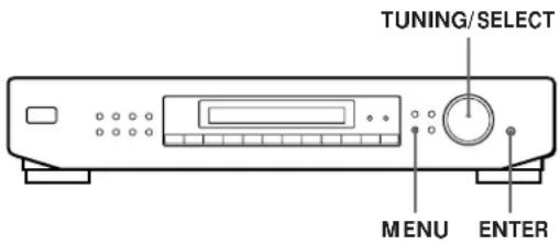 TUNING/SELECT MENU ENTER