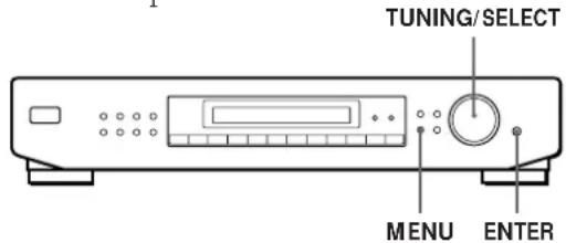 TUNING/SELECT MENU ENTER
