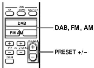 SONY STD777ES - So stellen Sie den gespeicherten Sender mit der Fernbedienung ein - 1