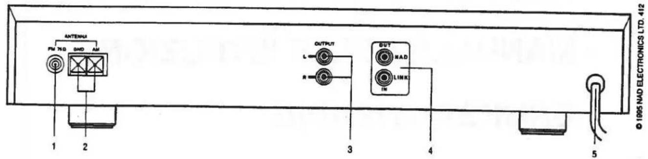 NAD 412 - REAR PANEL CONNECTIONS - 1