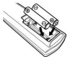 DENON TU1500RD - Inserting the batteries - 2