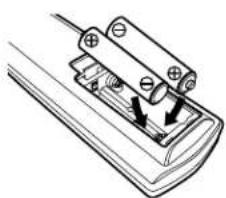 DENON TU1500RD - Einlagen der Batterien - 2