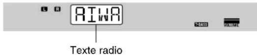 AIWA AVD58 - Pour afficher le texte radio (RT^*4) pendant la réception RDS - 1