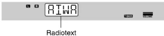 AIWA AVD58 - Radiotext (*4 RT) latent verschijnen bij RDS ontvangst - 1