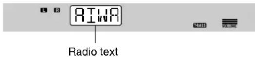 AIWA AVD58 - To display radio text (*4RT) during RDS reception - 1