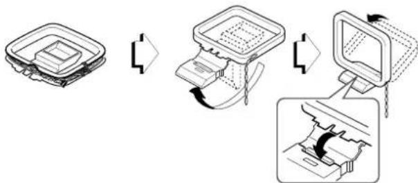 AIWA AVD58 - To stand the MW/LW loop antenna on a surface - 1