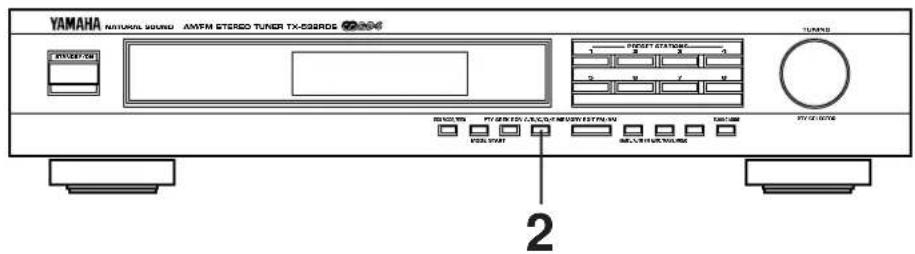 YAMAHA TX592RDS - Einstellung, daß bei Sendebeginn einer gewünschten Programmart automatisch auf diesen Sender umgeschaltet wird - 1