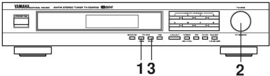 YAMAHA TX592RDS - Oproepen van een programma van uw gewenst programmatypeuit de RDS voorkeuzegers (PTY SEEK) - 1