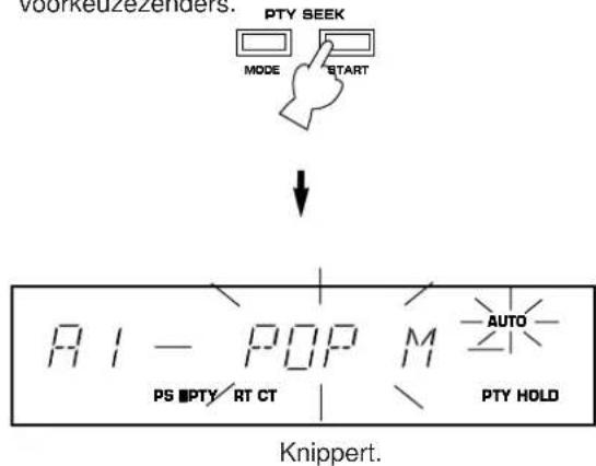 YAMAHA TX592RDS - Oproepen van een programma van uw gewenst programmatypeuit de RDS voorkeuzegers (PTY SEEK) - 4