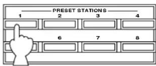 YAMAHA TX492RDS - To recall a preset station - 4