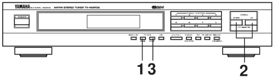 YAMAHA TX492RDS - Abrufen einer gewünschten Programmart von den vorabgestimmten RDS-Sendern (PTY SEEK) - 1