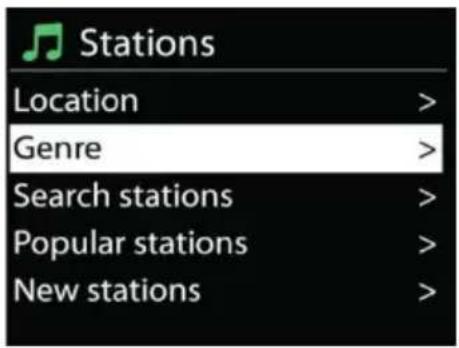 Soundmaster IR43DAB - Liste des stations - 1
