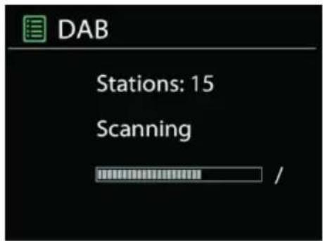 Soundmaster IR43DAB - Søke etter kanaler - 1