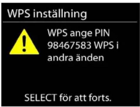 Soundmaster IR43DAB - WPS krypterat nätverk - 2