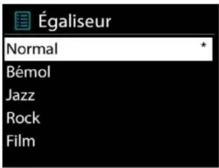 Égaliseur Normal Bémol Jazz Rock Film