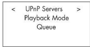 < UPnP Servers > Playback Mode Queue
