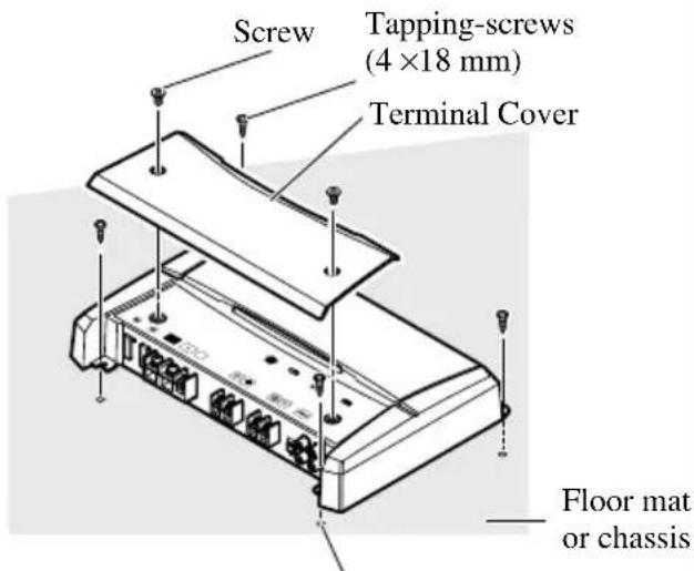 Screw Tapping-screws (4 ×18 mm) Terminal Cover Floor mat or chassis