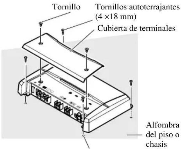 Tornillo Tornillos autoterrajantes (4 x 18 mm) Cubierta de terminales Alfombra del piso o chasis