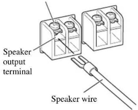Speaker output terminal Speaker wire