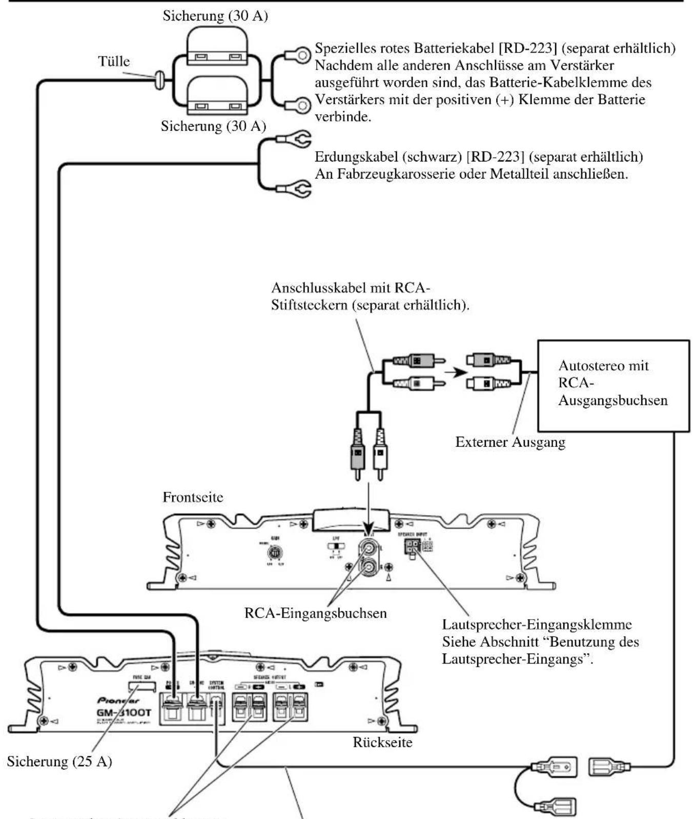 PIONEER GM3100 - Anschlussschema - 1