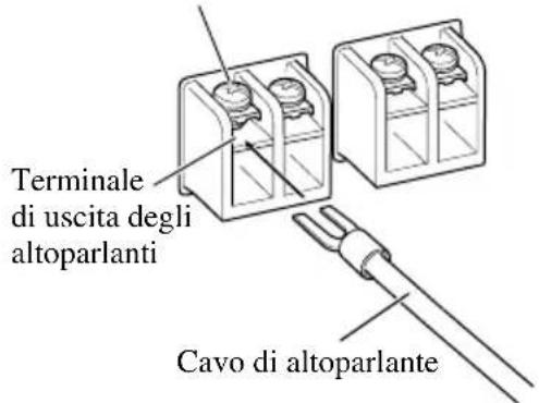 Terminale di uscita degli altoparlanti Cavo di altoparlante